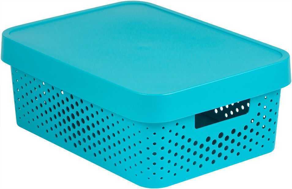 CURVER Úložný box INFINITY DOTS 11L - modrý R41560 CURVER