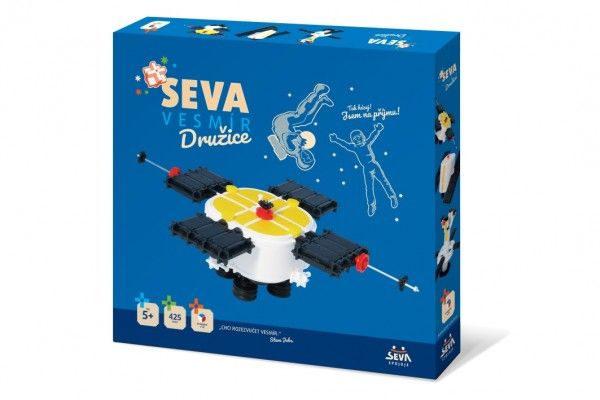 Stavebnice Seva Vesmír Družice plast 425ks v krabici 35x33x5cm Teddies