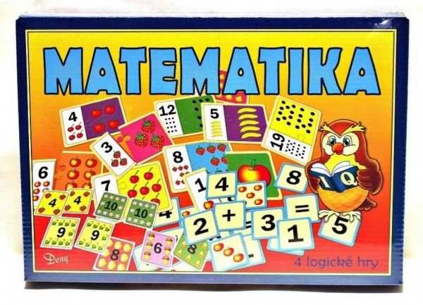 Matematika 4 logické hry společenská hra v krabici Teddies