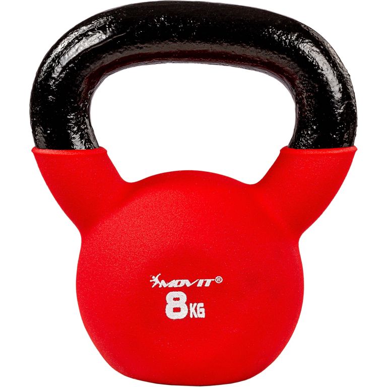 MOVIT 63642 8 kg Kettlebell litina neoprenová červená MOVIT