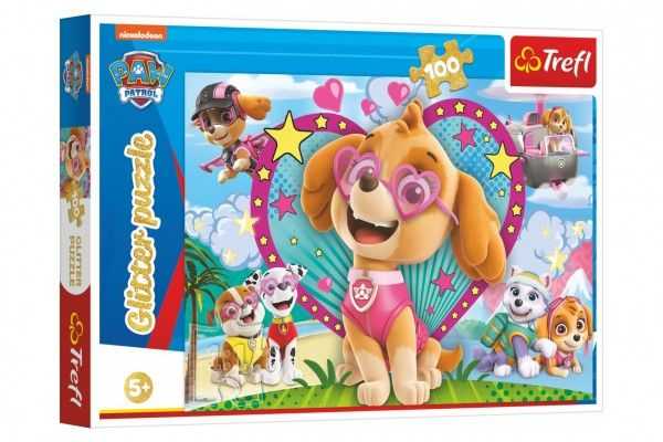 Puzzle Paw Patrol/Tlapková patrola třpytivé 100 dílků Teddies