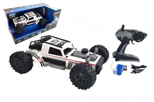 Auto RC buggy vypouštějící páru plast 38cm bílé 2