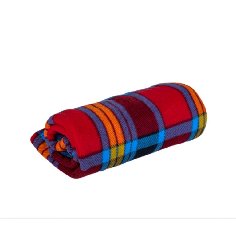 Deka fleece - kostka multicolor2