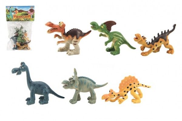 Teddies Dinosaurus plast 9-11 cm 6 ks v sáčku Teddies