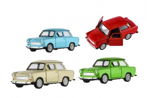 Auto Welly Trabant 601 Klasic kov/plast 11cm 1:34-39 na volný chod 4 barvy v krabičce 15x7x7cm Teddies