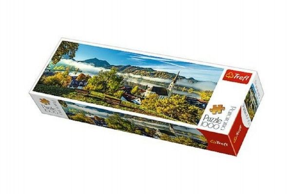 Puzzle jezero Schliersee panoramic 1000 dílků 97x34cm v krabici 40x13x7cm Teddies