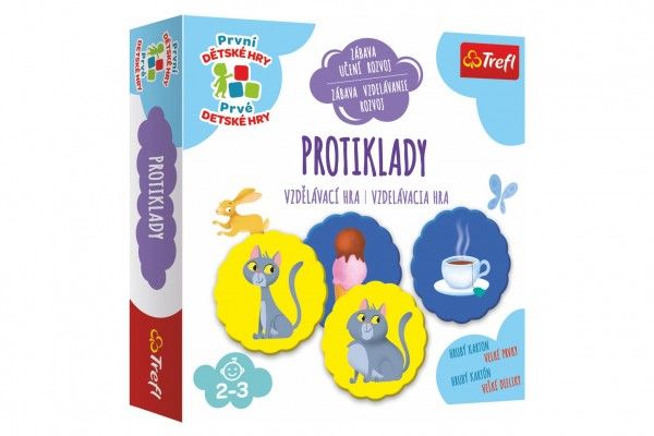 Protiklady vzdělávací společenská hra pro nejmenší v krabici 20x20x5cm 24m+ Teddies