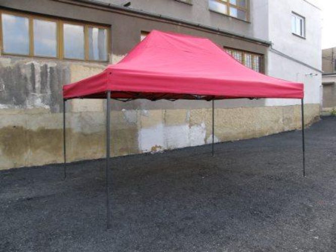 Zahradní párty stan DELUXE nůžkový - 3 x 2 m červený Tradgard