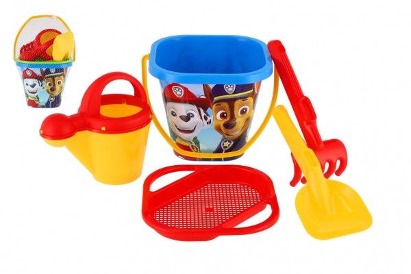 Sada na písek Tlapková patrola/Paw Patrol 5ks plast v síťce 17x26x17cm 12m+ Wader Teddies