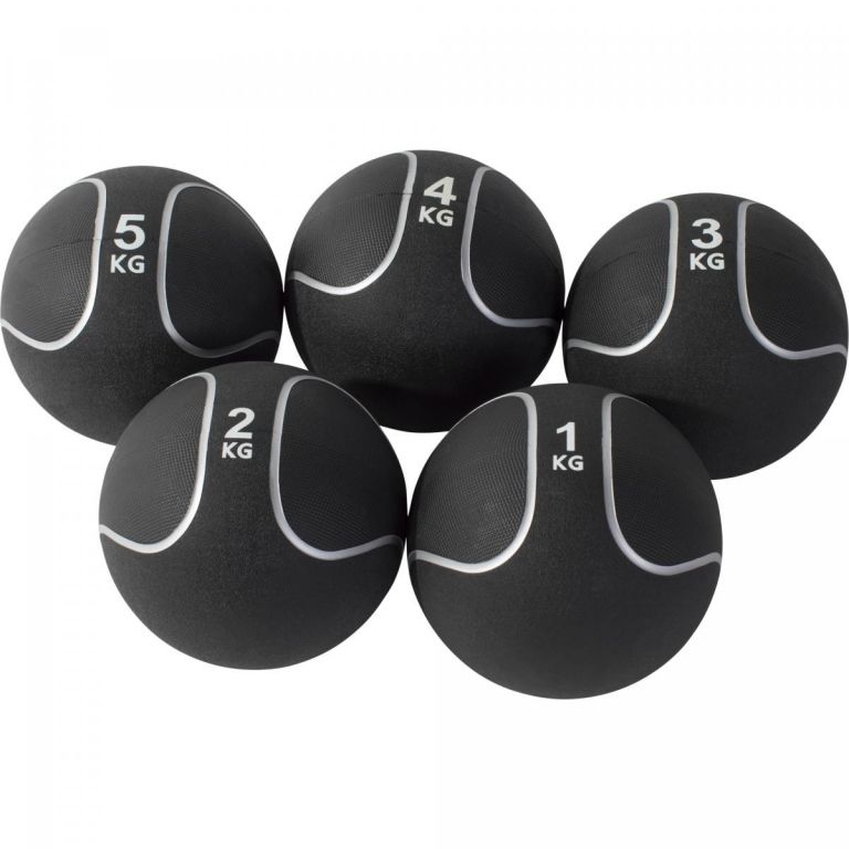 Gorilla Sports Medicinbal set Black Silver