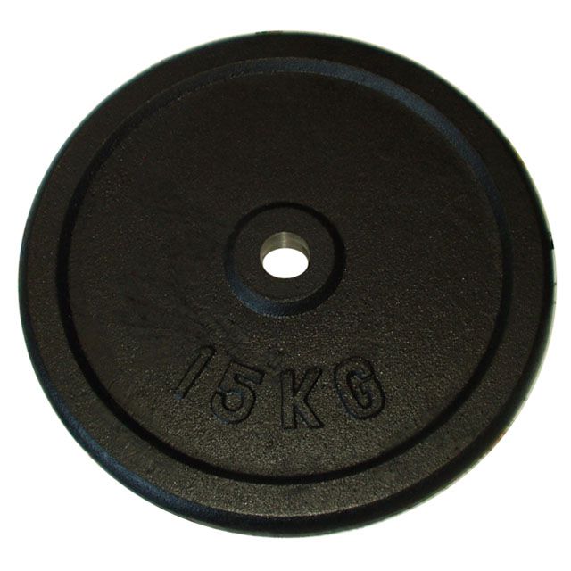 CorbySport 4742 Litinový kotouč (závaží) na činky 15kg - 25 mm Acra Sport